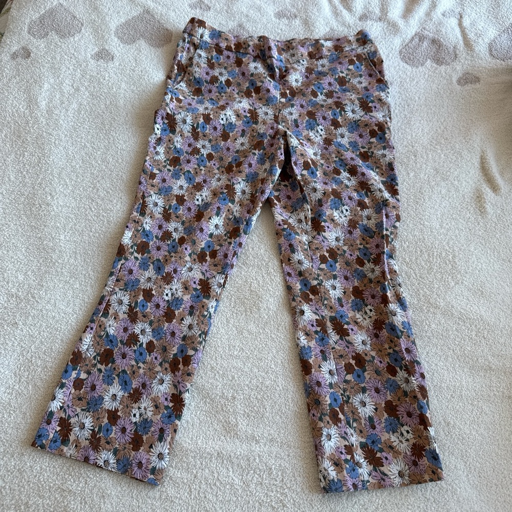 Jules & Leopold Floral Patterned Bottoms - Brown and Purple